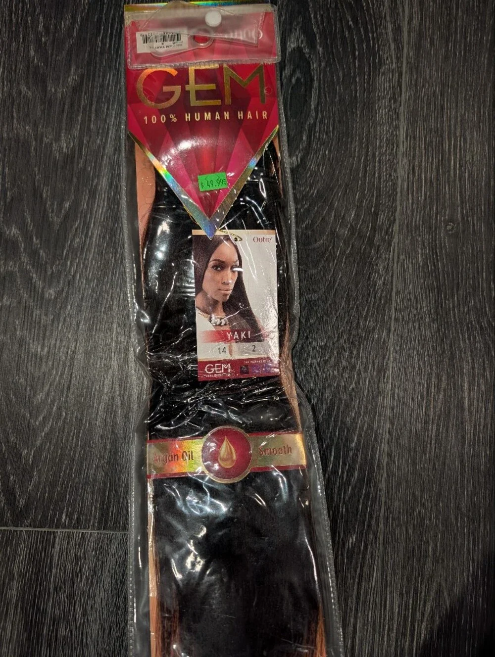 GEM 100% Human Hair Yaki Weave - Natural Black (14)